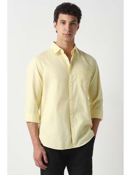 Van Heusen - Yellow Solid Regular Fit Shirt
