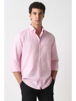 Van Heusen - Pink Solid Regular Fit Shirt
