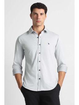Van Heusen - Grey Solid Regular Fit Shirt