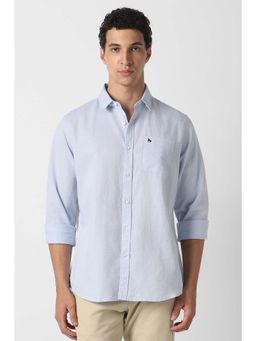 Van Heusen - Blue Solid Regular Fit Shirt