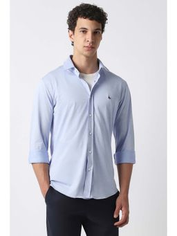 Van Heusen - Blue Solid Regular Fit Shirt