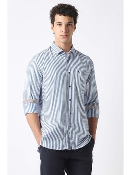 Van Heusen - Blue Stripes Regular Fit Shirt