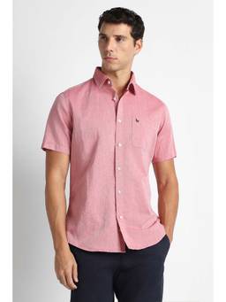 Van Heusen - Pink Solid Regular Fit Shirt
