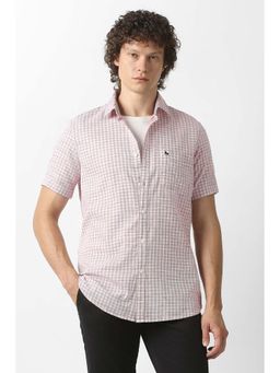 Van Heusen - Pink Checks Regular Fit Shirt