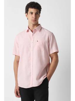 Van Heusen - Pink Solid Regular Fit Shirt