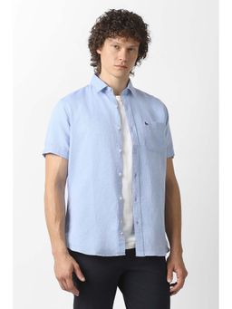 Van Heusen - Blue Solid Regular Fit Shirt