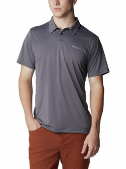 Columbia - Mens Grey Omni-Wick Columbia Hike Polo Tshirt