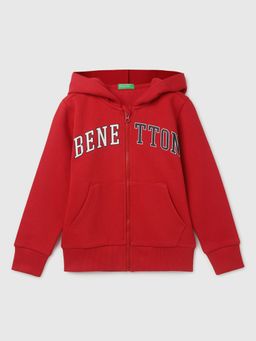 United Colors of Benetton - Boys Regular Fit Hooded Neck Printed Sweatshirt