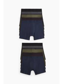 H&M - Men Multi-Color 10-Pack Mid Trunks with Lycra®