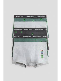 H&M - Boys Multi-Color 5-Pack Printed Cotton Trunks