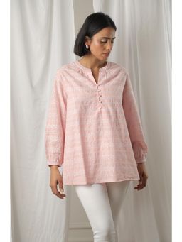 Mukul - Pink The Schiffli Chain Top