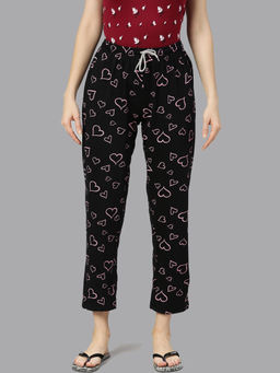 Kryptic - Black Printed Pyjama for Women