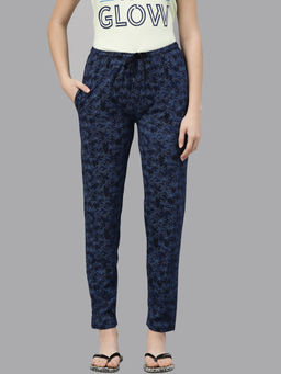 Kryptic - Navy Blue Printed Pyjama for Women