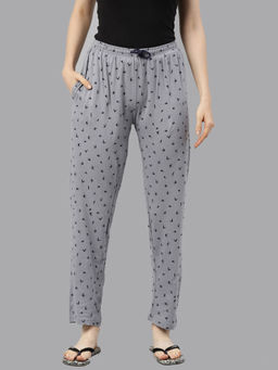 Kryptic - Grey Printed Pyjama for Women