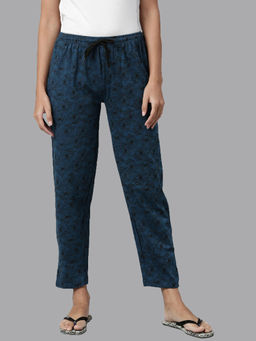 Kryptic - Teal Printed Pyjama for Women