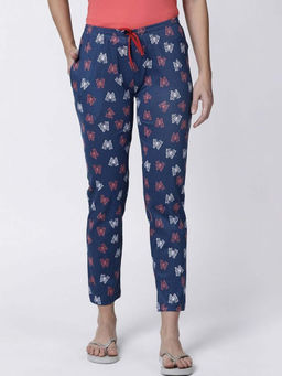 Kryptic - Navy Blue Printed Pyjama for Women