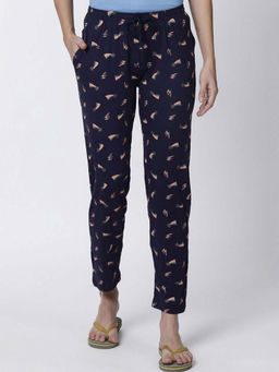 Kryptic - Navy Blue Printed Pyjama for Women