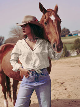 U.S. POLO ASSN. - Beige Cotton Full Sleeves Shirt