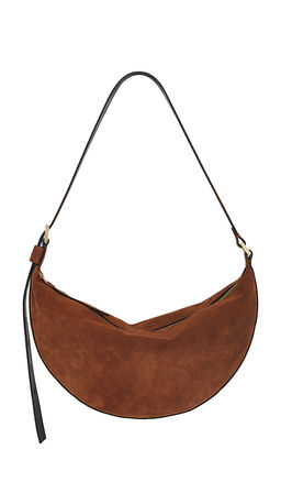 ALLSAINTS - Halfmoon Suede Shoulder Bag