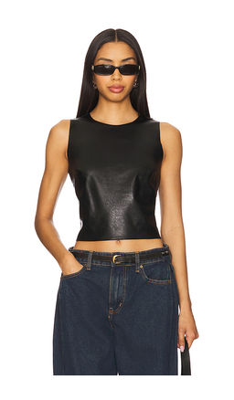 Commando - Faux Leather Shell Top