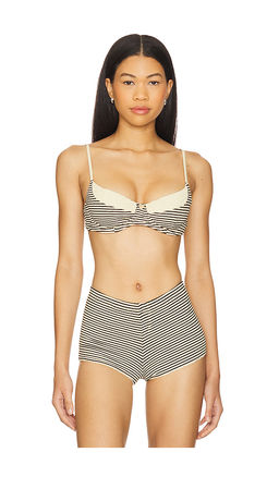 Frankies Bikinis - x Bella Hadid Jolene Striped Rib Bikini Top