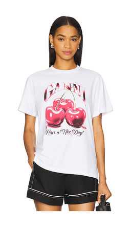 Ganni - Cherry Relaxed T-shirt