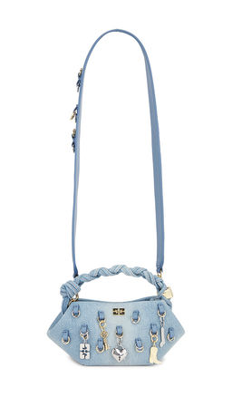 Ganni - Washed Denim Charms Bou Mini Bag