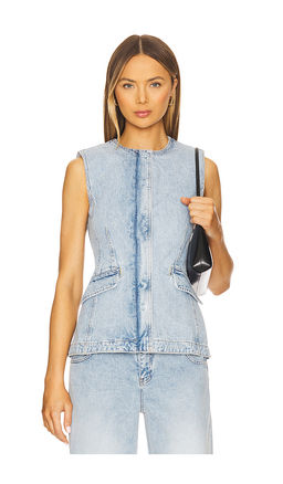 SIMKHAI - Charley Sleeveless Button Up Top