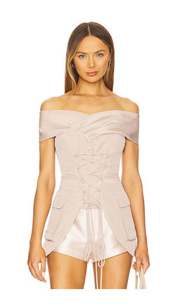 Kim Shui - Off Shoulder Tie Top
