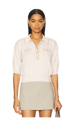 L'AGENCE - Masaki Short Sleeve Collared Tops