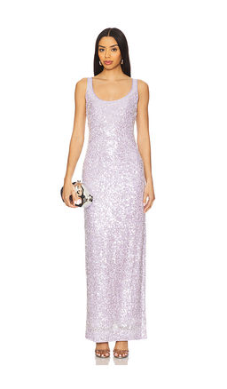 Milly - Tatum Stretch Shimmer Sequins Maxi Dress