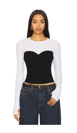 Michael Lauren - Elysia Longe Sleeve Sweetheart Tee