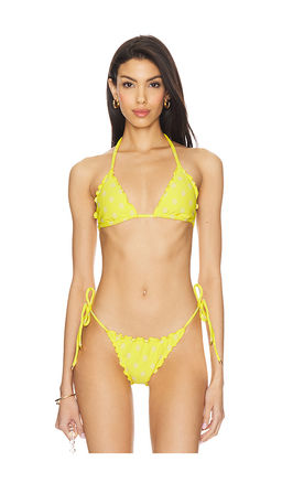 PQ - Lettuce Edge Triangle Bikini Top