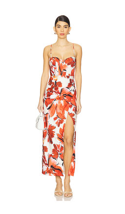 Shona Joy - Ember Bustier Draped Maxi Dress