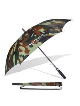 Kenneth Cole - UV Protection Unisex Auto Open Golf Size Umbrella with Travel Sleeve, Cover 23.5 Inch