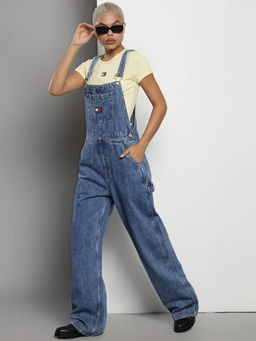 Tommy Hilfiger - Regular-Fit Solid Denim Dungarees