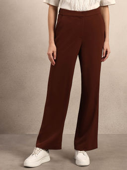 VERO MODA - Brown High Rise Wide Leg Pant