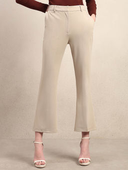 VERO MODA - Beige Bootcut Fit Pant