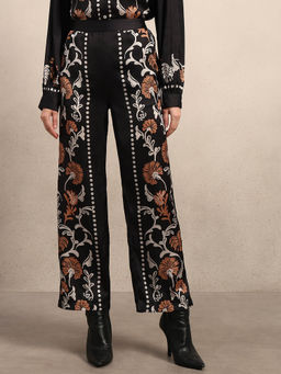 VERO MODA - Black Printed Wide Leg Pant