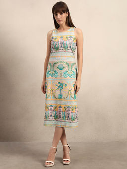 VERO MODA - Multi-Color Printed Sheath Midi Dress