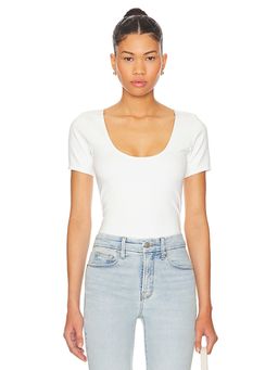 Good American - Scuba Scoop Crop Tee