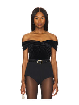 Good American - Velvet Off Shoulder Top
