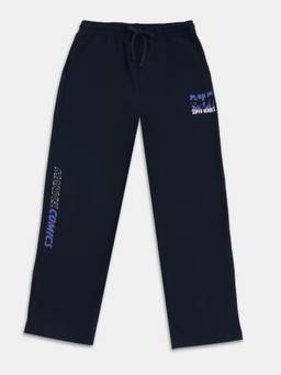 Jockey - M403 Marvel Avengers Boys Cotton Graphic Printed Trackpants-Navy