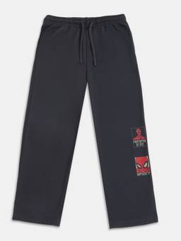 Jockey - M403 Marvel Avengers Boys Cotton Graphic Printed Trackpants-Graphite