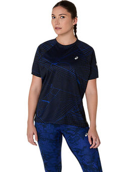 ASICS - Women's Performance Black Dark Cobalt Road Lite-Show Top