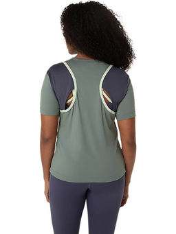 ASICS - Women's Monument Green Nagino Flex Short Sleeve Top