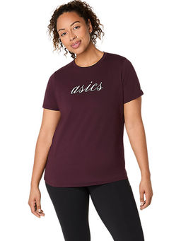 ASICS - Women's Dark Wine Currant Graphic Tee