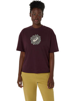 ASICS - Women's Dark Wine Currant Relaxed Graphic Tee