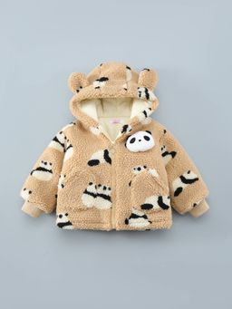 Hopscotch - Boys Beige Polyester Hooded Jacket