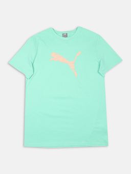 Puma - Cat Logo Boys Green T-shirt